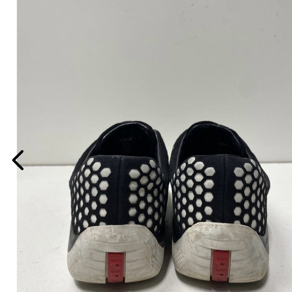 Prada Black and White Sneakers with Geometric Design - Picture 5 of 6
